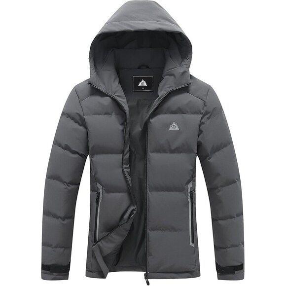 Women's Lightweight Full-Zip Puffer Jacket with Hood Quilted Warm Winter Coat Wa